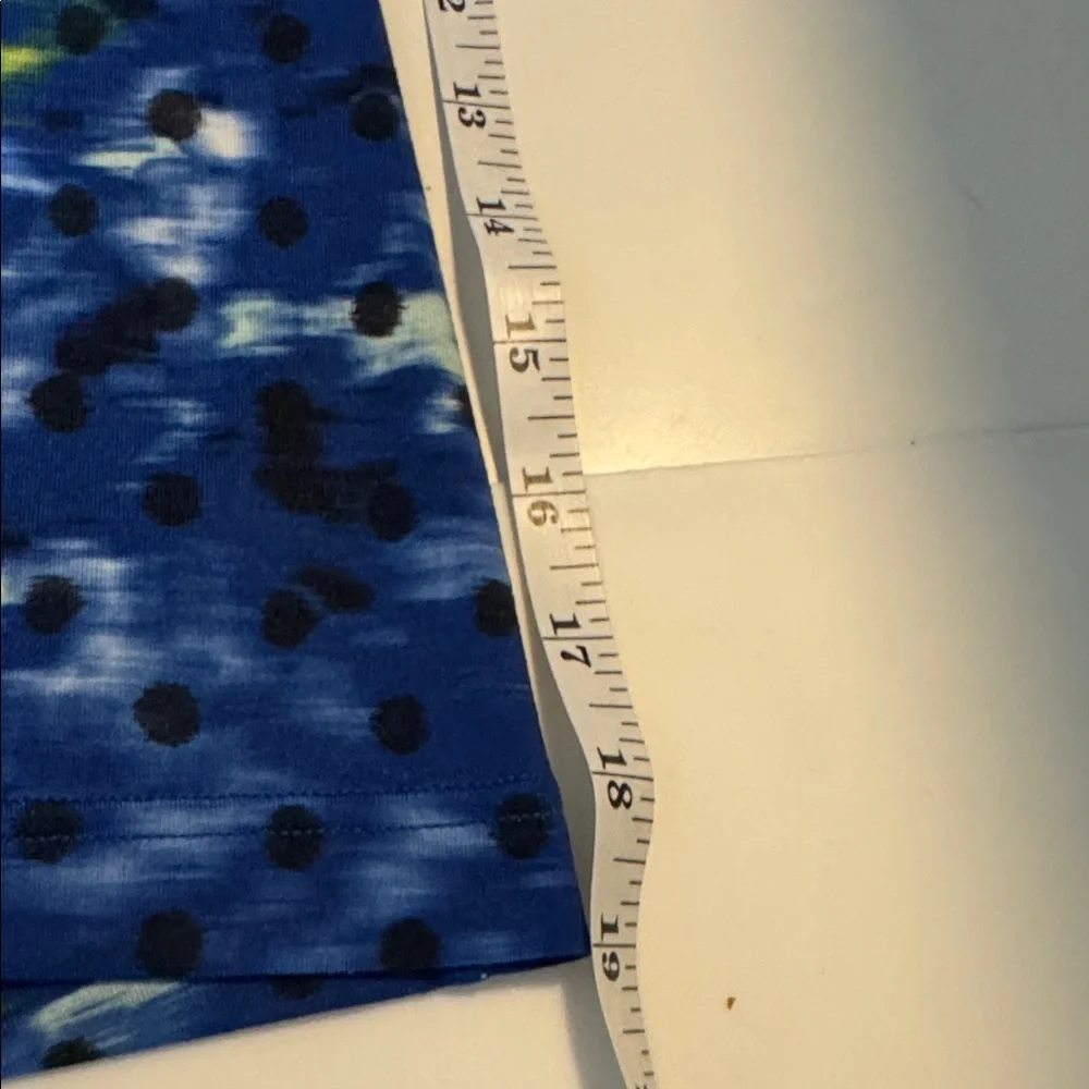 Lululemon Athletica Blue and Green Patterned Tank Top